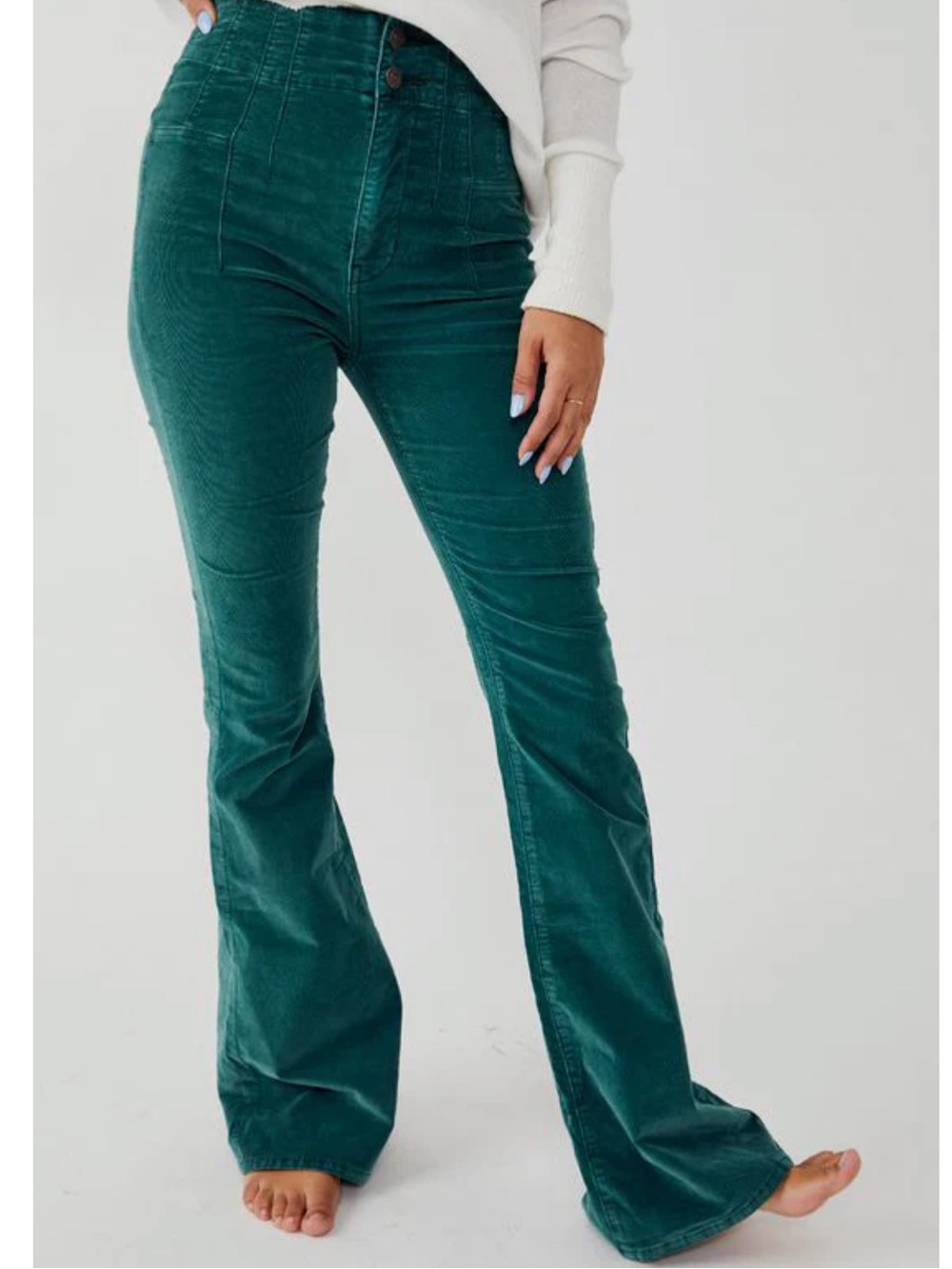 We The Free Emerald Green Corduroy Pants
